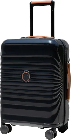 Insightful 20" Carry-On Luggage for Travel, Lightweight with USB Port and 360° Spinner Wheels, Black