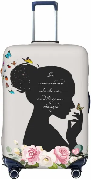 Inspirational Luggage Cover For Travel Positive Quote Travel Suitcase Protective Cover Motivational Encouragement Gift For Women For Girls Or Teens Floral Butterflies