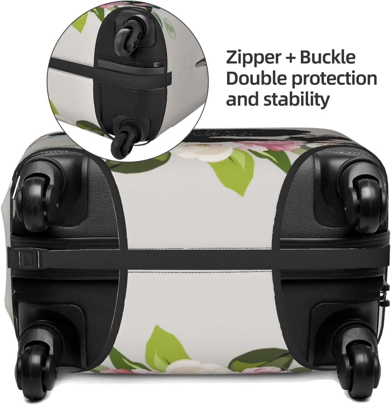 Inspirational Luggage Cover For Travel Positive Quote Travel Suitcase Protective Cover Motivational Encouragement Gift For Women For Girls Or Teens Floral Butterflies