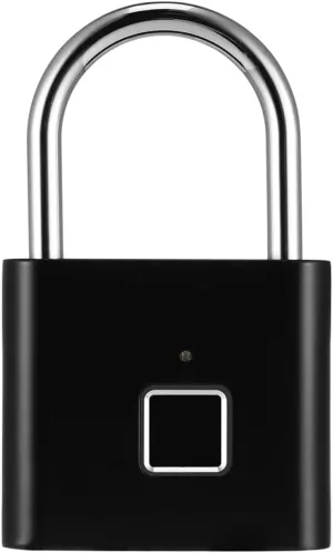 Intelligent Fingerprint Password Lock Durable Biometric Luggage Lock for Travel Suitcase Cabinet Security Black Fingerprints Easy Password Setup Safe Convenient
