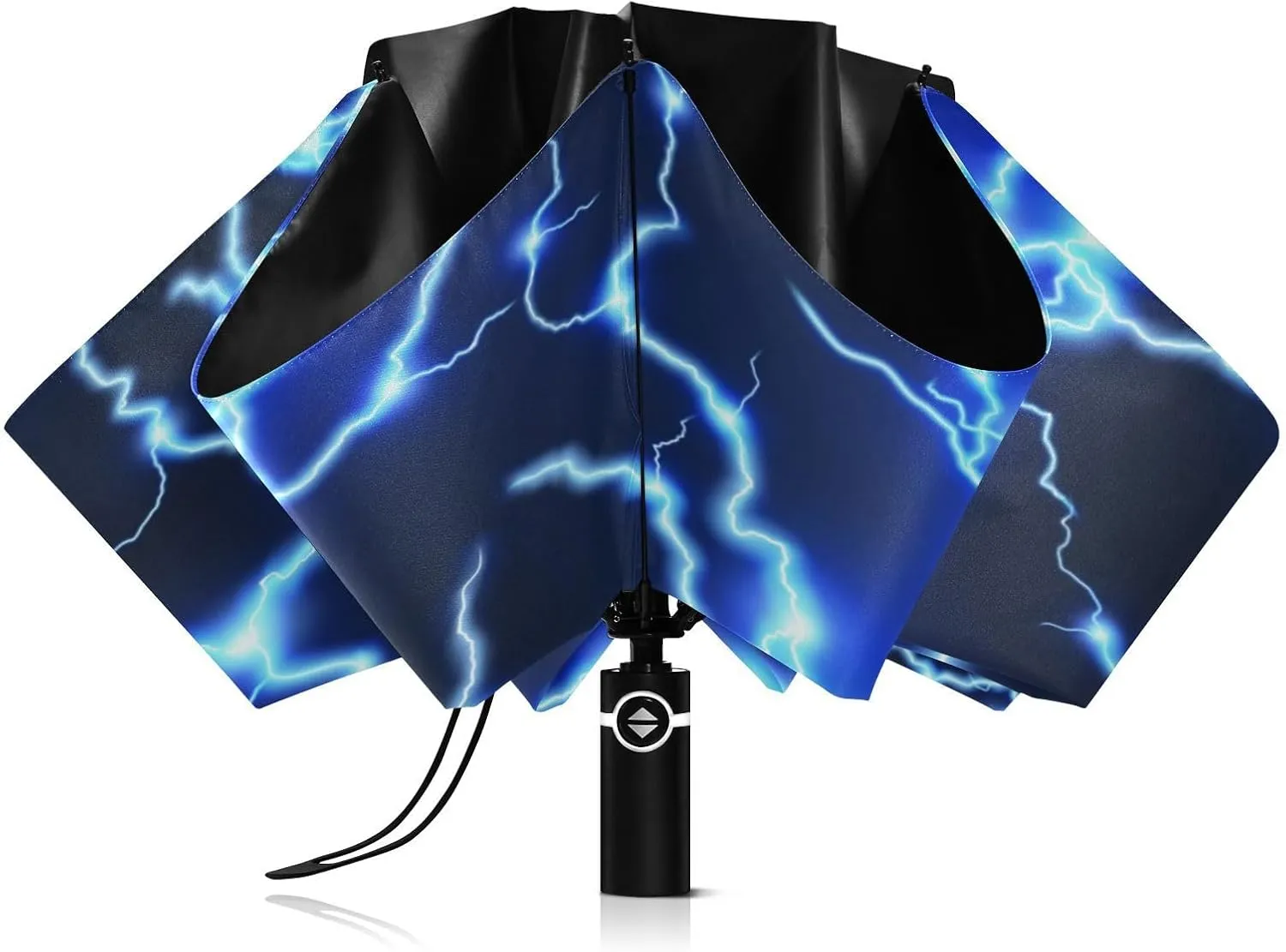 Inverted Umbrella, Windproof UV Protection Sun RainAutomatic Umbrella Compact Umbrella Reverse Umbrella for Women Men, Travel Folding Umbrella with Cover Bag