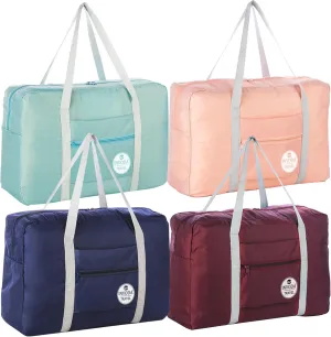 INVODA Travel Duffel Bag for Women Men Foldable Luggage Bag Sports Gym Bag Spirit Airlines Personal Item Carry on Weekender Overnight Bag (Group)