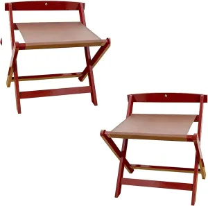 IOCCIOBB Luggage Rack 2 Pack Guest Rooms Luggage Rack, Folding Hotel Luggage Rack, with Cloth Solid Wood Travel Bag Rack, for Home Bedroom Guest Room, 60X50X65Cm (Color : Brown)