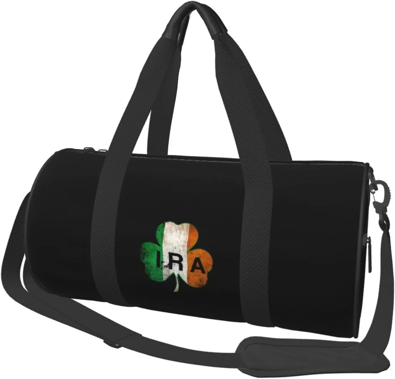 Ira Irish Travel Luggage Duffel Bag Sports Rolling Foldable Duffel Bag, Black