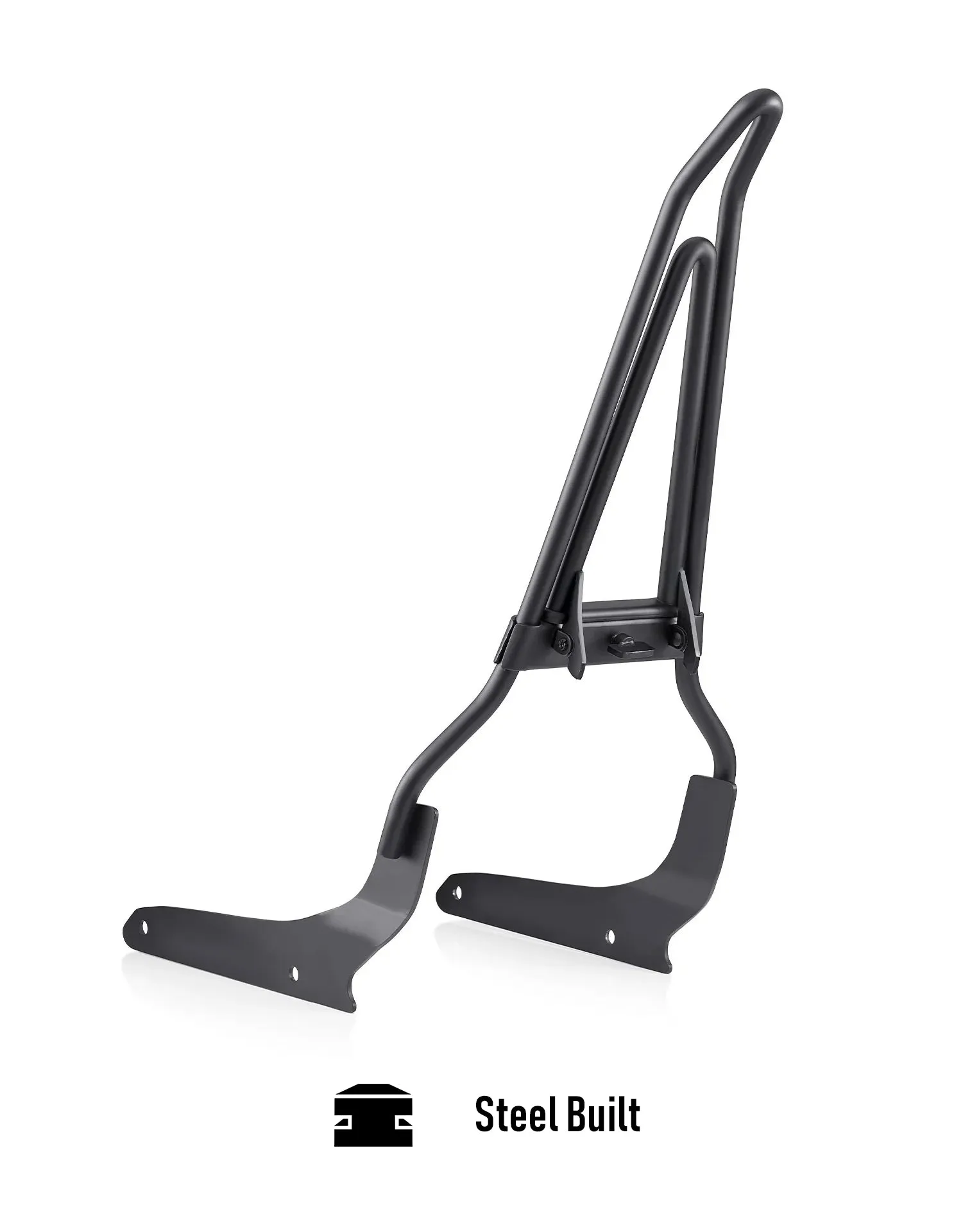 Iron Born 25" Sissy Bar with Foldable Luggage Rack for Honda Shadow 750 Phantom Matte Black