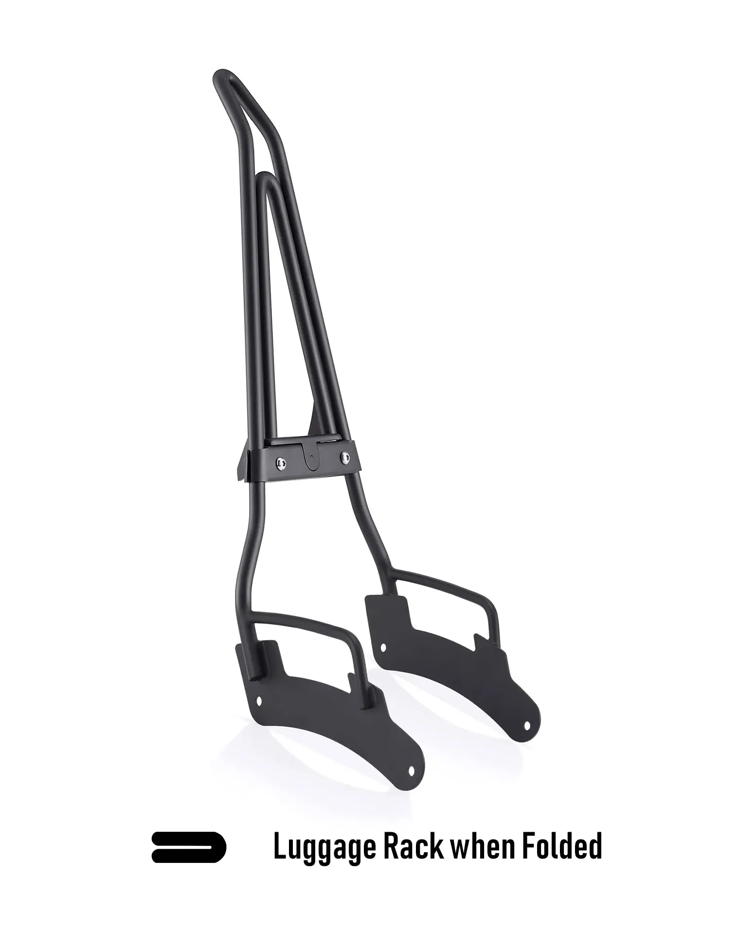 Iron Born Blade 25" Indian Chief Bobber Dark Horse (2022 ) Sissy Bar with Foldable Luggage Rack Matte Black
