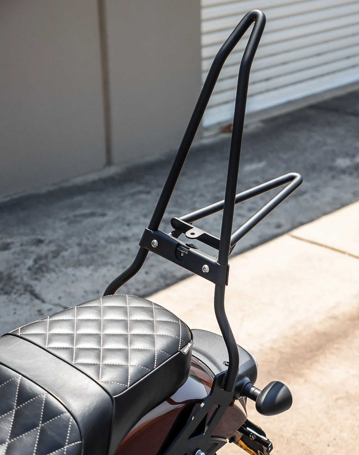 Iron Born Blade 25" Sissy Bar with Foldable Luggage Rack for Honda Rebel 1100 CMX1100 Matte Black
