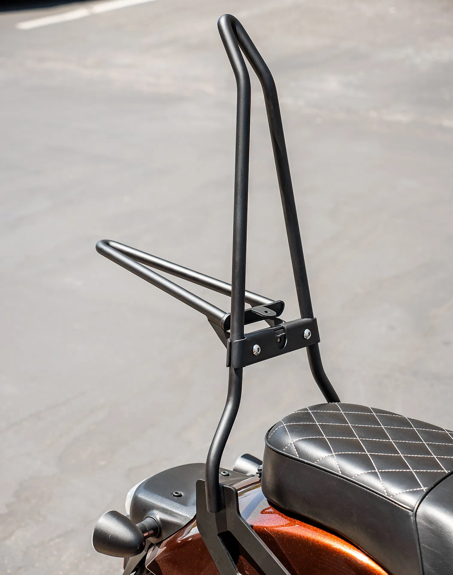 Iron Born Blade 25" Sissy Bar with Foldable Luggage Rack for Honda Rebel 1100 CMX1100 Matte Black