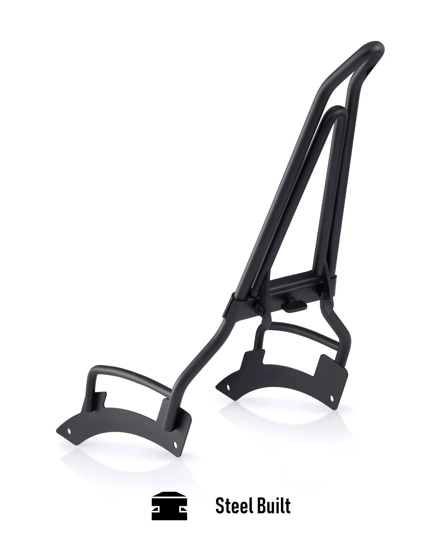 Iron Born Blade 25" Sissy Bar with Foldable Luggage Rack for Indian Scout Rogue Sixty Matte Black