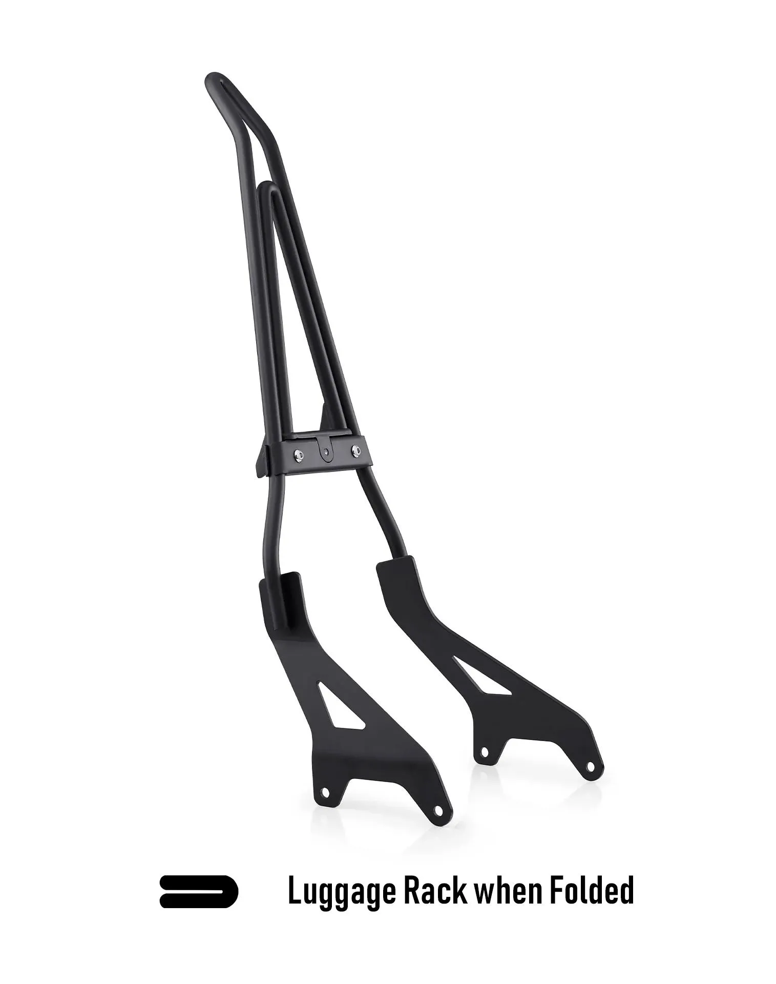 Iron Born Blade 25" Yamaha Bolt Sissy Bar with Foldable Luggage Rack Matte Black