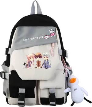 ISaikoy Anime Future Diary Backpack Students Bookbag Shoulder School Bag Daypack Laptop Bag 6