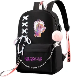 ISaikoy Anime Ouran High School Host Club Backpack Shoulder Bag Bookbag Student School Bag Daypack Satchel 14