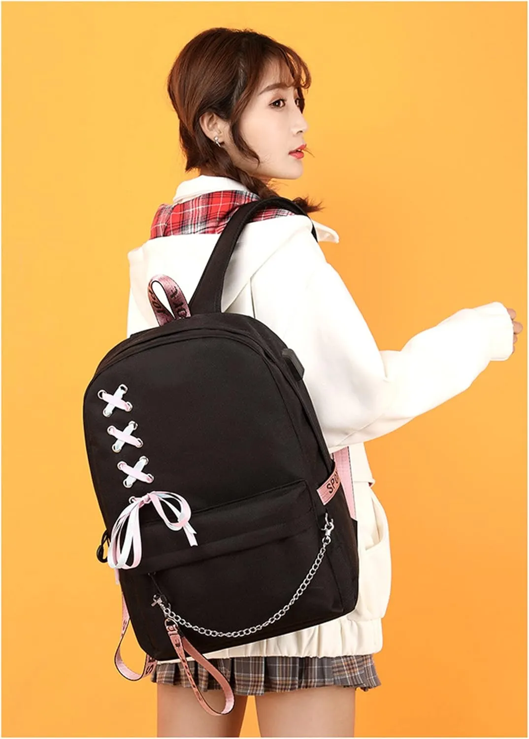 ISaikoy Anime Ouran High School Host Club Backpack Shoulder Bag Bookbag Student School Bag Daypack Satchel 14