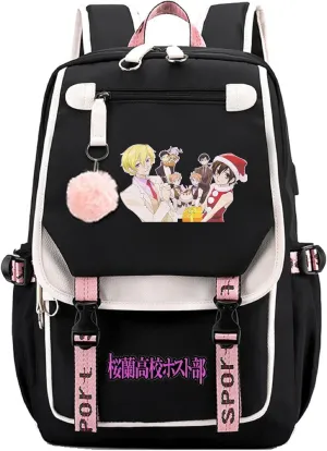 ISaikoy Anime Ouran High School Host Club Backpack Shoulder Bag Bookbag Student School Bag Daypack Satchel B11