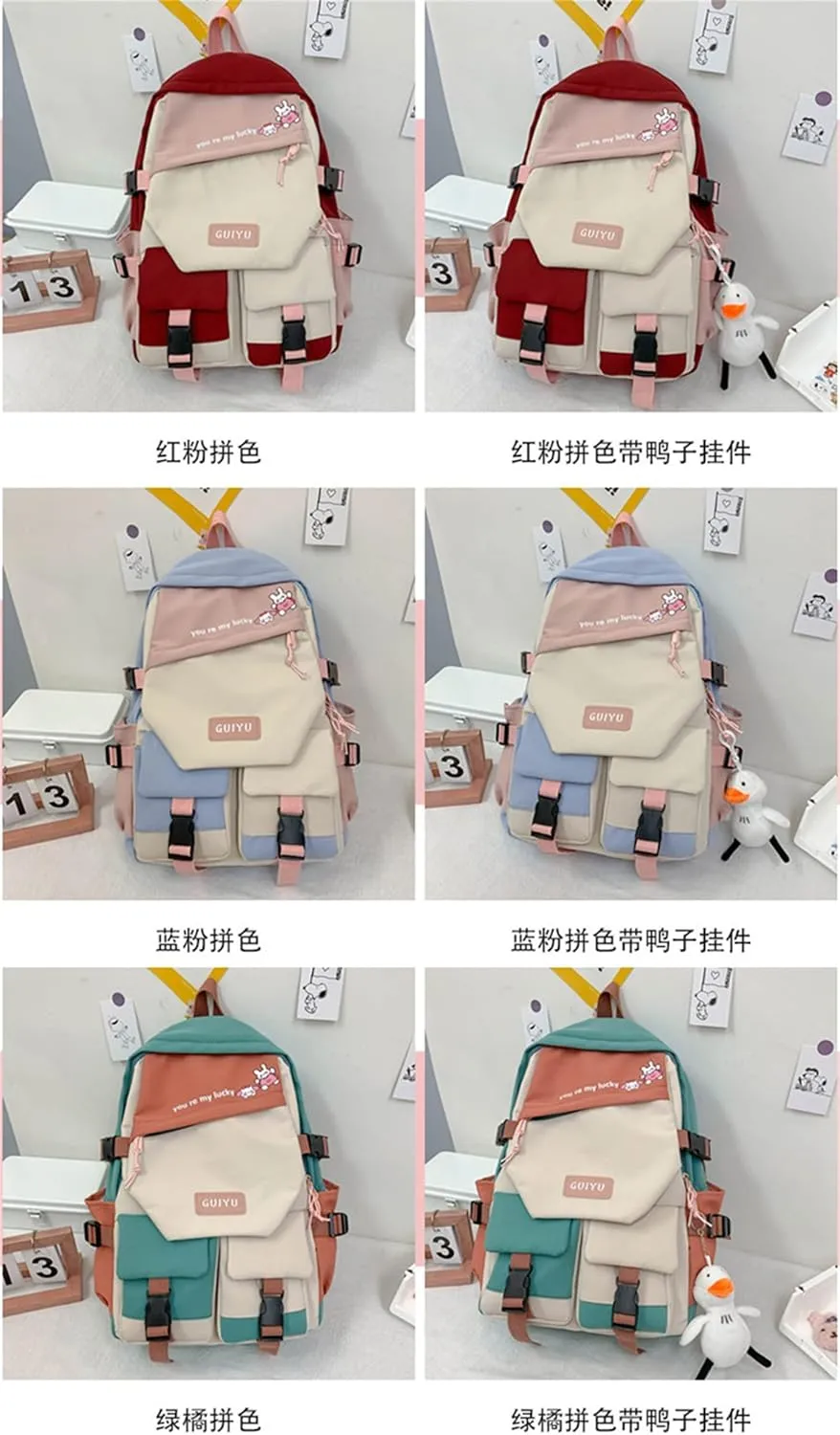 ISaikoy Anime Toilet-bound Hanako-kun Backpack Bookbag Shoulder School Bag Daypack Laptop Bag 8