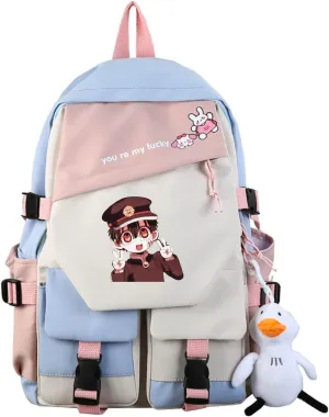 ISaikoy Anime Toilet-bound Hanako-kun Backpack Bookbag Shoulder School Bag Daypack Laptop Bag 8