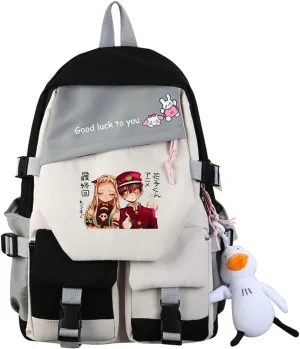 ISaikoy Anime Toilet-bound Hanako-kun Backpack Students Bookbag Shoulder School Bag Daypack Laptop Bag 12