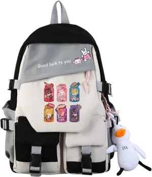 ISaikoy Anime Toilet-bound Hanako-kun Backpack Students Bookbag Shoulder School Bag Daypack Laptop Bag 15