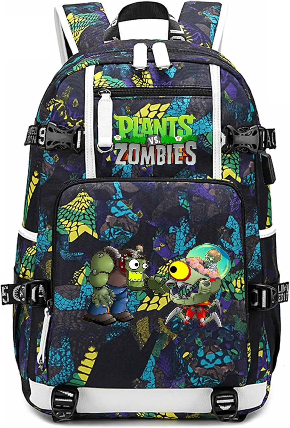 ISaikoy Game Plants vs. Zombies Backpack Shoulder Bag Bookbag School Bag Daypack Satchel Laptop Bag Color Blue1