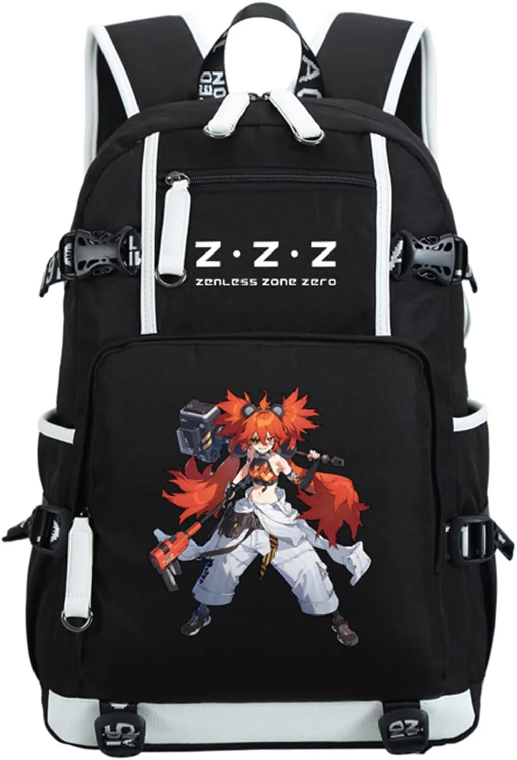 ISaikoy Game Zenless Zone Zero Backpack Daypack Bookbag Laptop Bag School Bag with USB Port 13