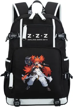 ISaikoy Game Zenless Zone Zero Backpack Daypack Bookbag Laptop Bag School Bag with USB Port 13