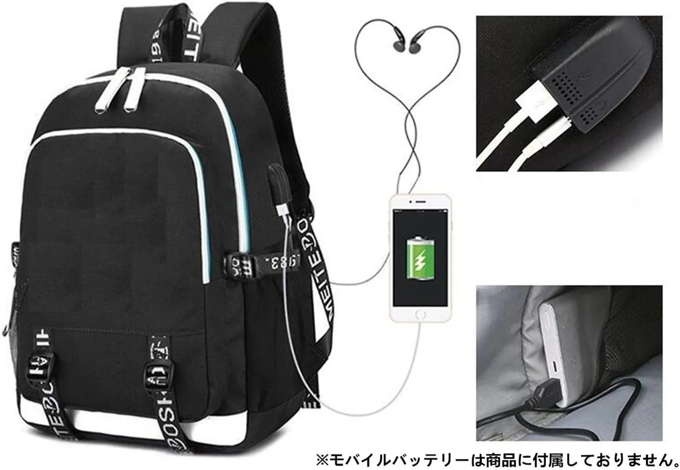 ISaikoy Zenless Zone Zero Backpack Daypack Bookbag Laptop Bag School Bag with USB Port 10