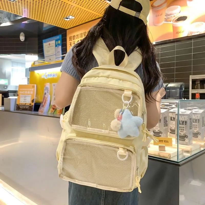 Ita Bag Cute Backpack for Women Men, Backpack Daypack Kawaii Y2K Itabag Lolita Bag Trip Hiking Daypack Daily Use Bag (yellow)