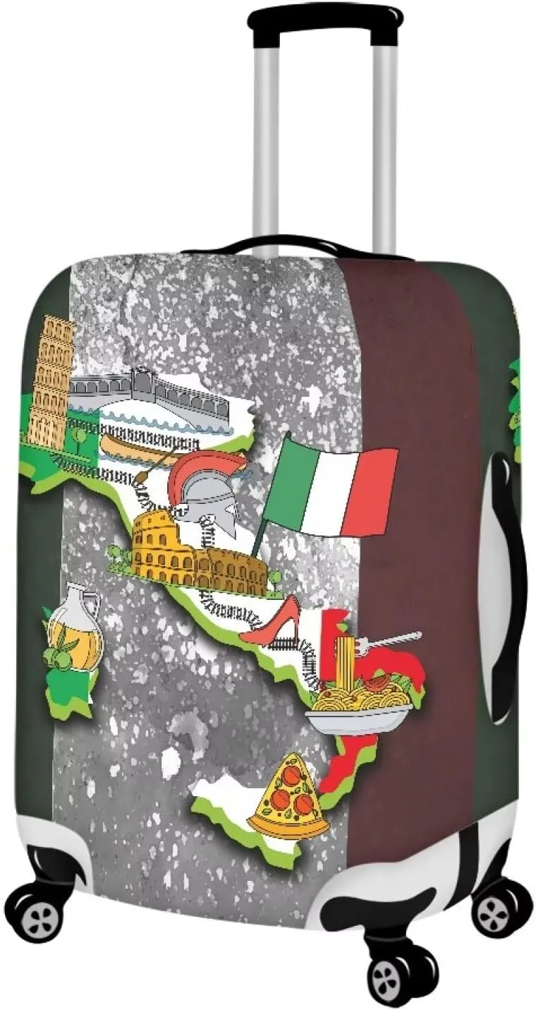 Italy Suitcase Cover Protectors 18/24/28/32 Inch Luggage Cover for Wheeled Suitcase Travel Elastic Suitcase Protector Custom Suitcase Cover Duffle Bag Covers Protector for Travel-L