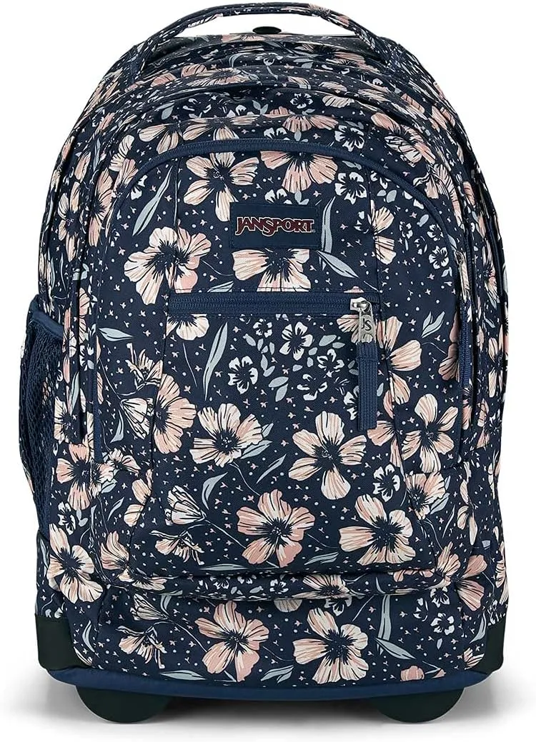 JanSport Driver 8 Rolling Backpack - Wheeled Travel Bag with 15-Inch Laptop Sleeve, One Size, Fields Of Paradise