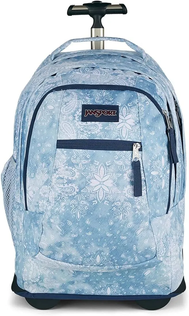 JanSport Driver 8 Rolling Backpack - Wheeled Travel Bag with 15-Inch Laptop Sleeve, One Size, Lucky Bandanna