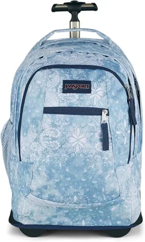 JanSport Driver 8 Rolling Backpack - Wheeled Travel Bag with 15-Inch Laptop Sleeve, One Size, Lucky Bandanna