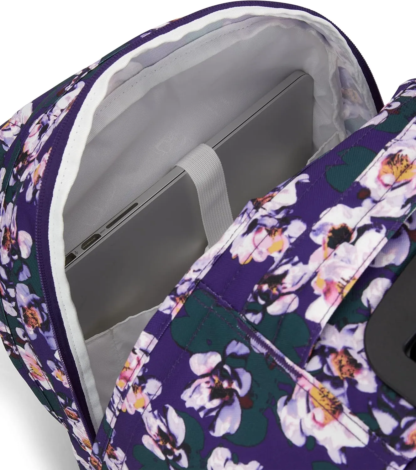 JanSport Driver 8 Rolling Backpack - Wheeled Travel Bag with 15-Inch Laptop Sleeve, One Size, Purple Petals