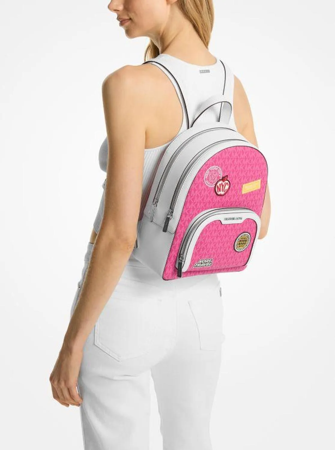 Jaycee Medium Embellished Signature Logo Backpack