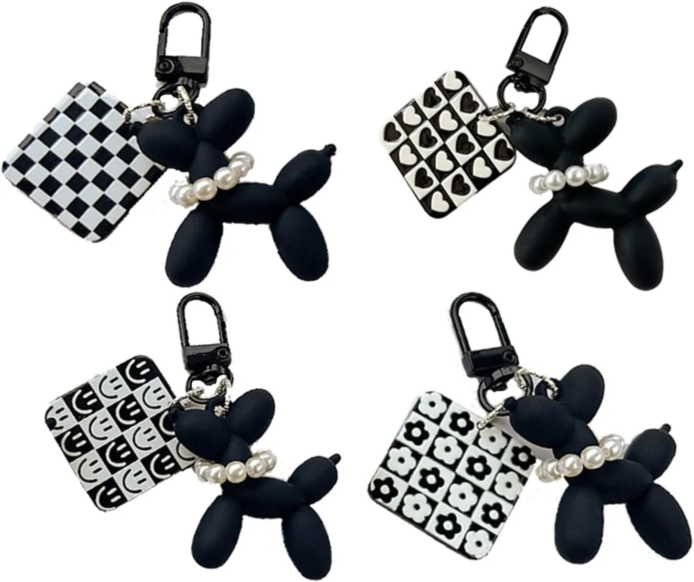 Jelly Balloon Dog Design Keychain for Women, Bag Charms Accessories for Car Purse Backpack，Cute Girls Key Chain,Lovely Gifts (All)