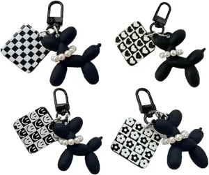 Jelly Balloon Dog Design Keychain for Women, Bag Charms Accessories for Car Purse Backpack，Cute Girls Key Chain,Lovely Gifts (All)