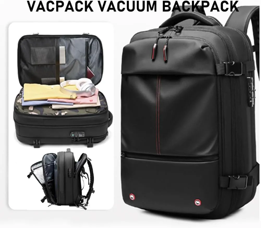 Jet Pack Pro Travel, Airback Backpack,Travel Smart With Vacuum Compression & Waterproof Design(Blue-Air pump)