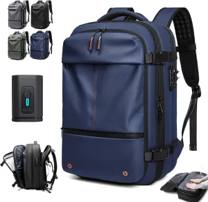 Jet Pack Pro Travel, Airback Backpack,Travel Smart With Vacuum Compression & Waterproof Design(Blue-Air pump)