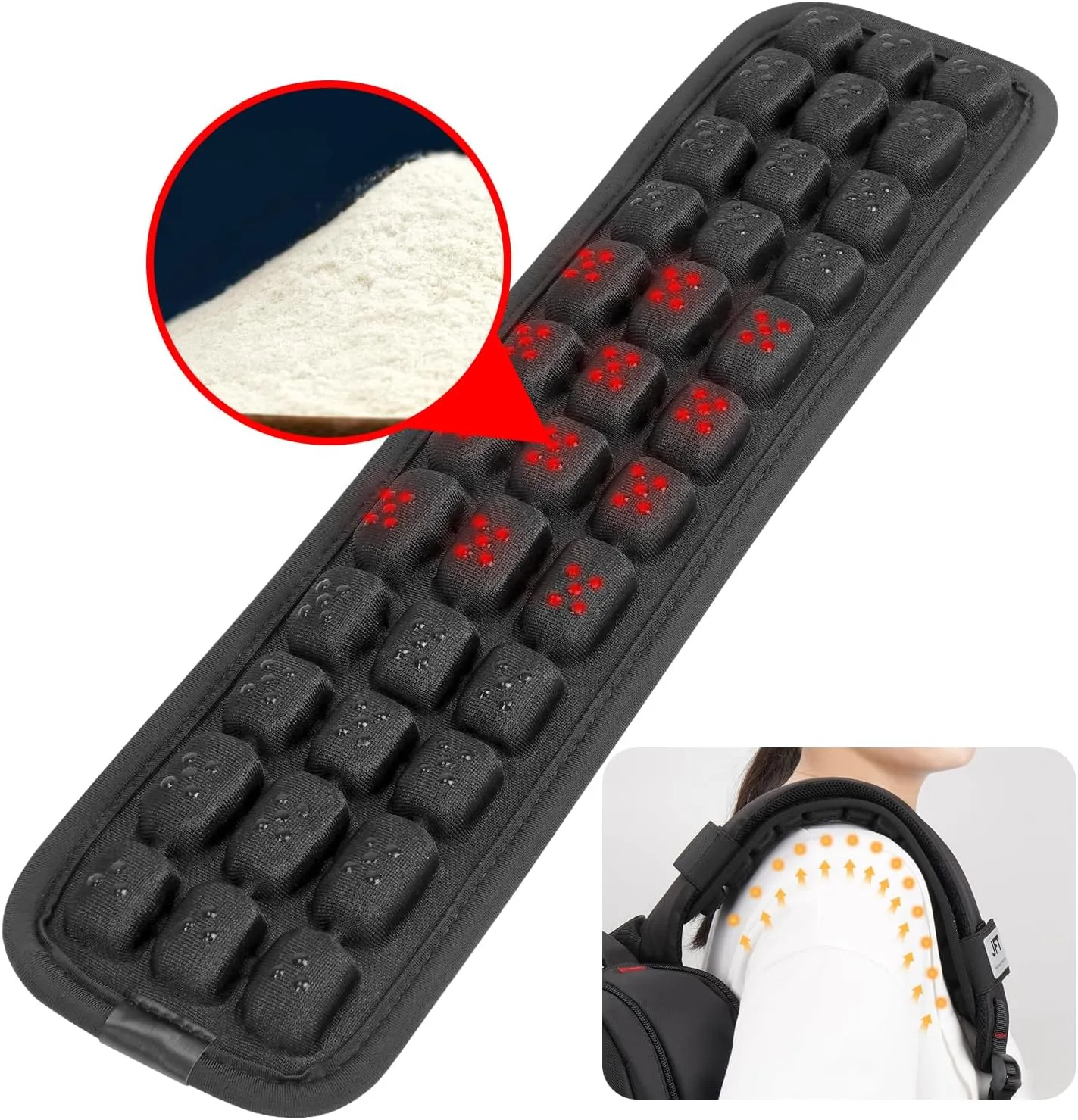 JFT Shoulder Strap Pad of 3D Air Cushion, Backpack Accessories, Non-Slip Shoulder Strap Pad, for Hiking and Camping Bags