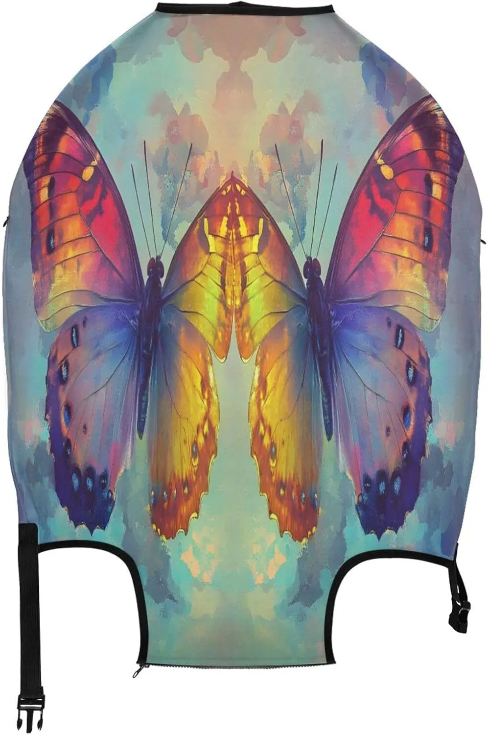 Joisal Colors Butterflies Luggage Cover Protector Tsa Approved Fit 18-32 Inch Luggage Identifiers