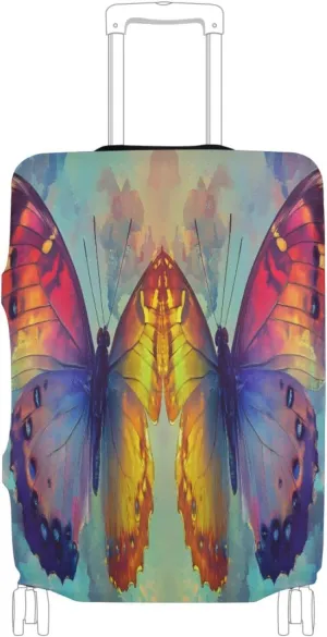 Joisal Colors Butterflies Luggage Cover Protector Tsa Approved Fit 18-32 Inch Luggage Identifiers