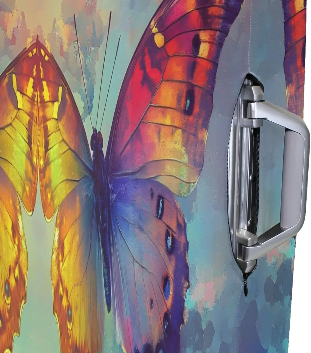 Joisal Colors Butterflies Luggage Cover Protector Tsa Approved Fit 18-32 Inch Luggage Identifiers