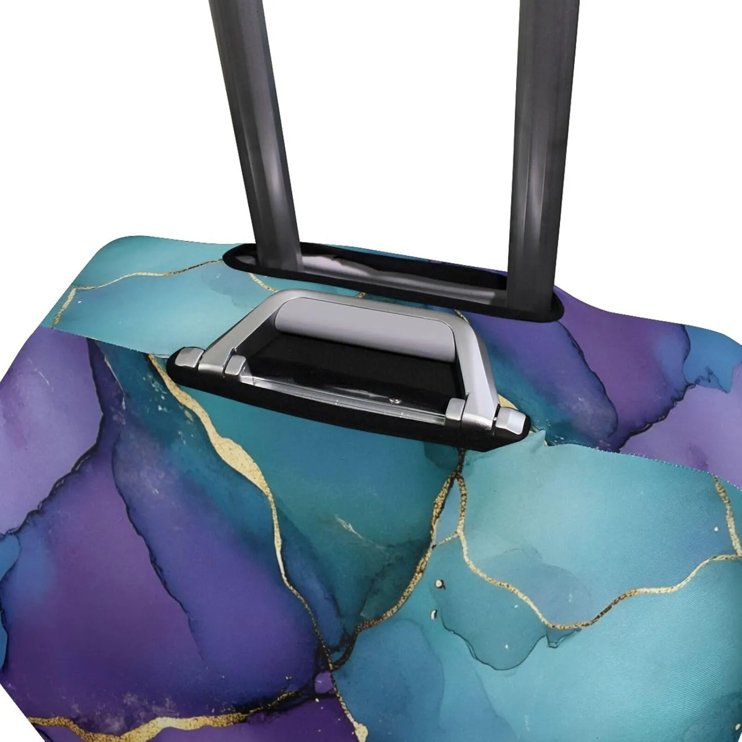 Joisal Marble Purple Gold Carry on Luggage Cover Fit 18-32 Inch Luggage, Travel Essential