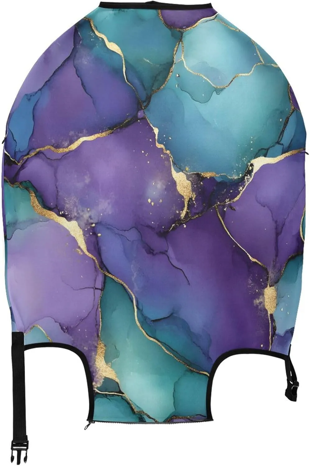 Joisal Marble Purple Gold Carry on Luggage Cover Fit 18-32 Inch Luggage, Travel Essential