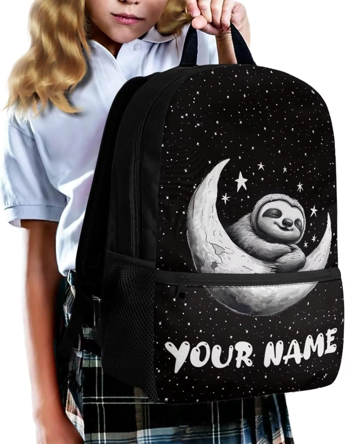 JoyLamoria Kids Custom Backpack 3pcs Cactus Sloth Lunch Bag Pencil Case Adjustable Shoulder Strap School Bags Portable Lightweight Outdoor