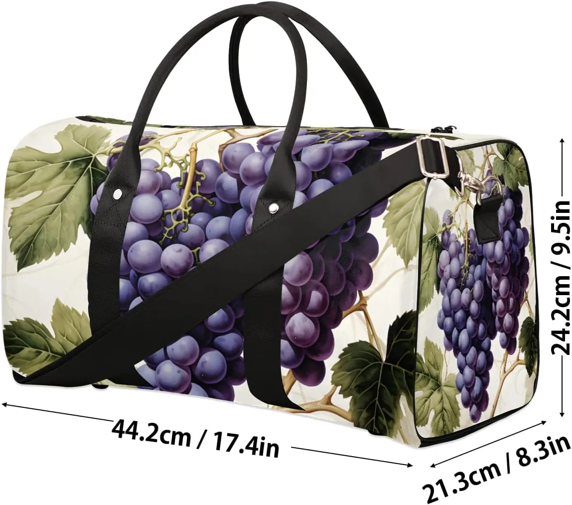 Juicy Grape Foldable Lightweight Duffle Bag for Travel - Waterproof Carry On Bags for Airplanes, Travel Duffel Bags for Gym, Weekend
