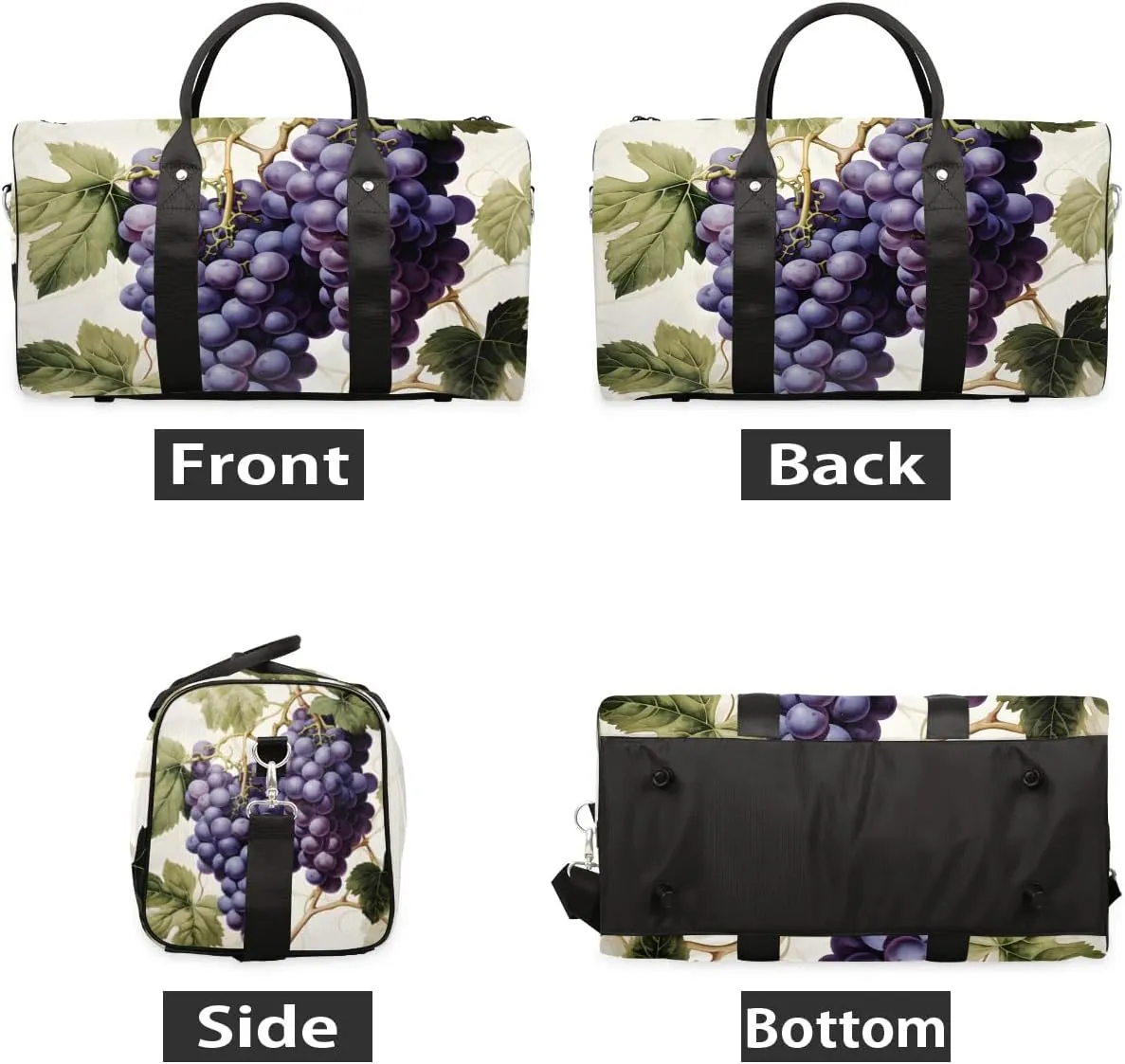 Juicy Grape Foldable Lightweight Duffle Bag for Travel - Waterproof Carry On Bags for Airplanes, Travel Duffel Bags for Gym, Weekend