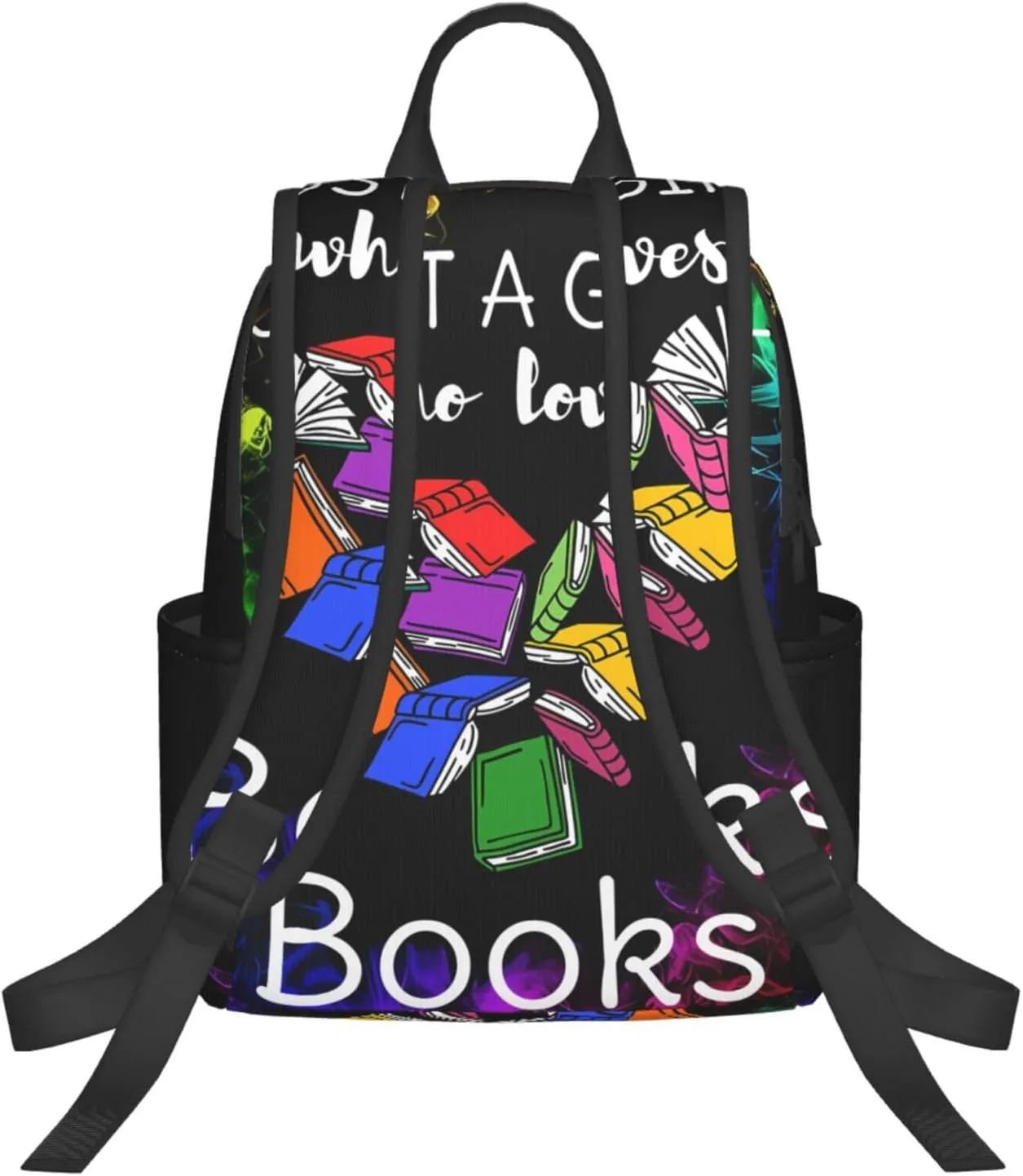 Just A Women Who Loves Books Travel Laptop Backpack Casual Backpacks Double Shoulder Daypack Notebook Rucksack Work Bags Sports Bag for Gym Hiking Camping Beach