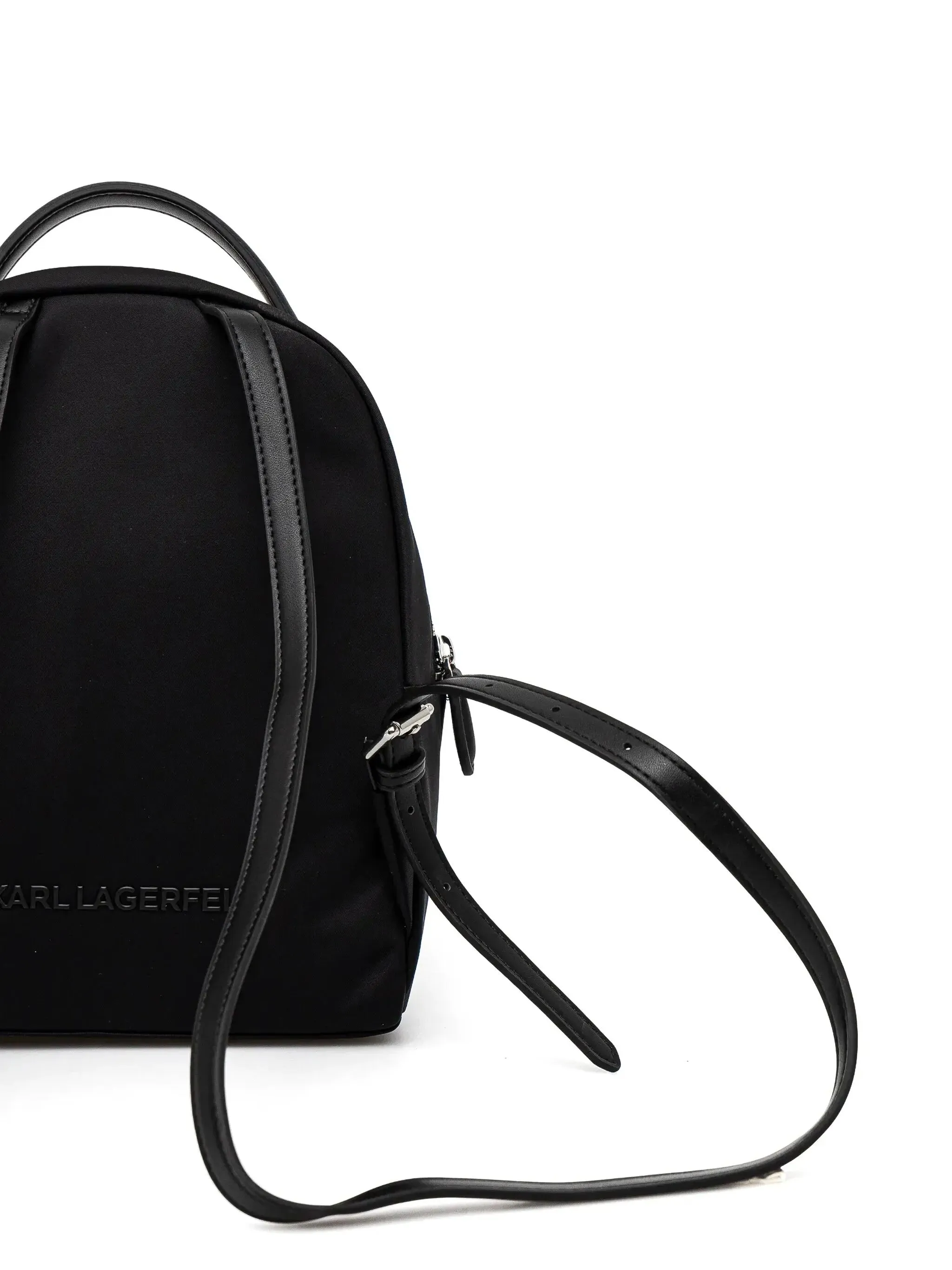 Karl Lagerfeld Black Top Zip Handväska med dammväska