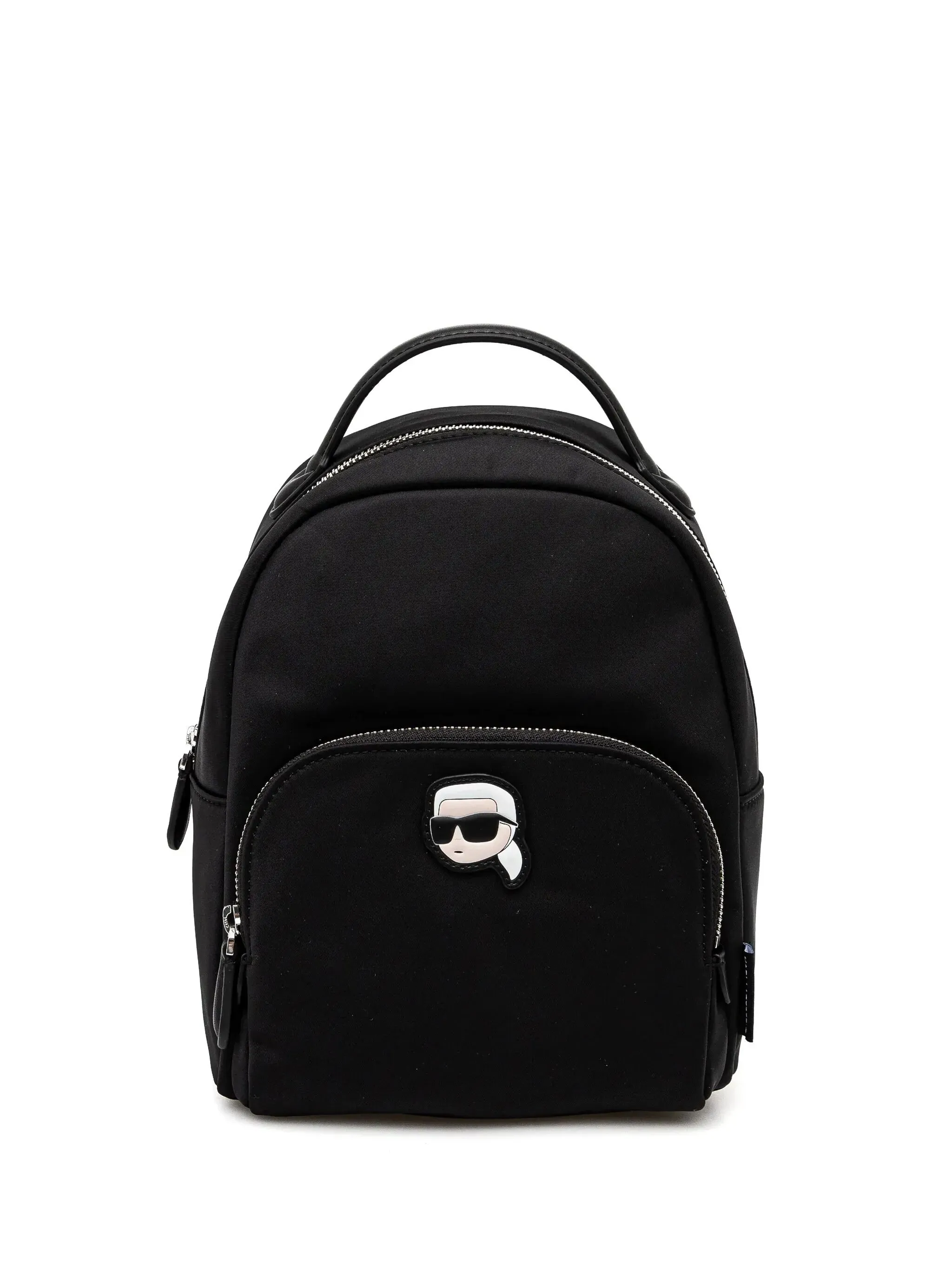 Karl Lagerfeld Black Top Zip Handväska med dammväska