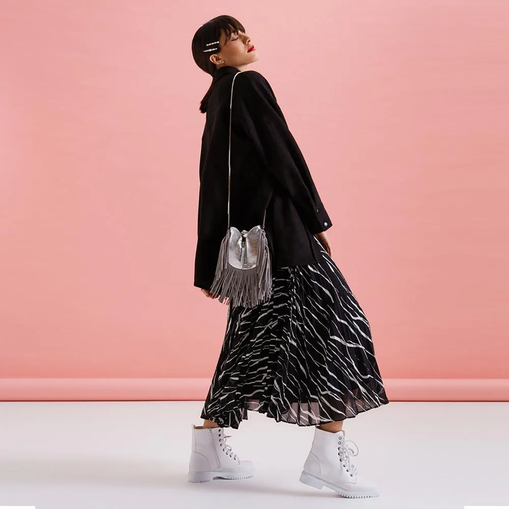 Katy Printed Leather Handbag by Ladiesse